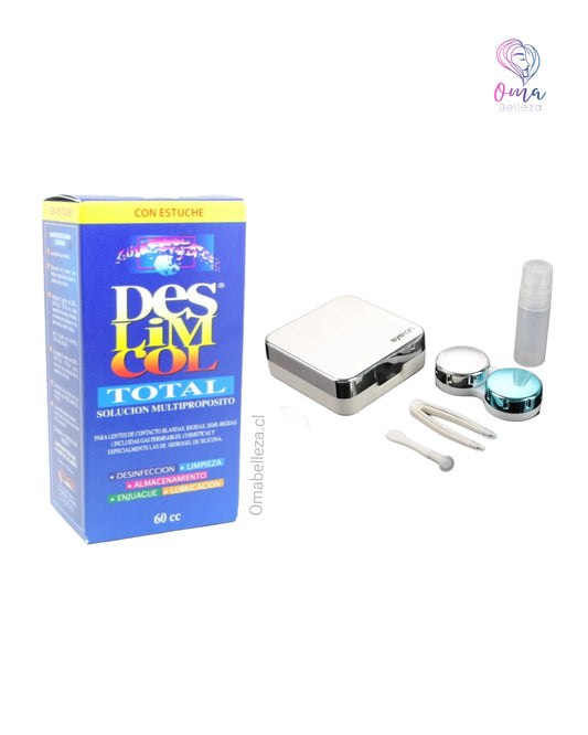 Líquido de limpieza lentes de contacto más kit de viaje