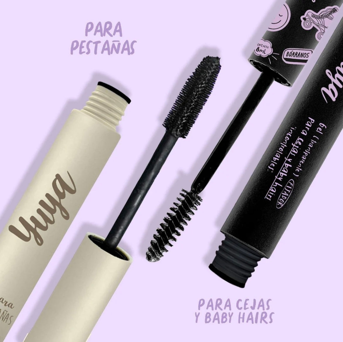 PACK máscara de pestañas 10 aceites + Gel Fijador de cejas