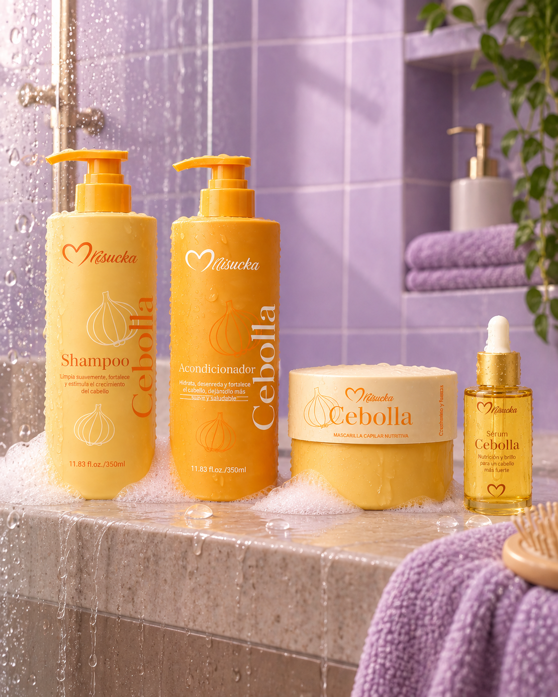 Pack Crecimiento para el cabello cebolla 4 unidades - Misucka