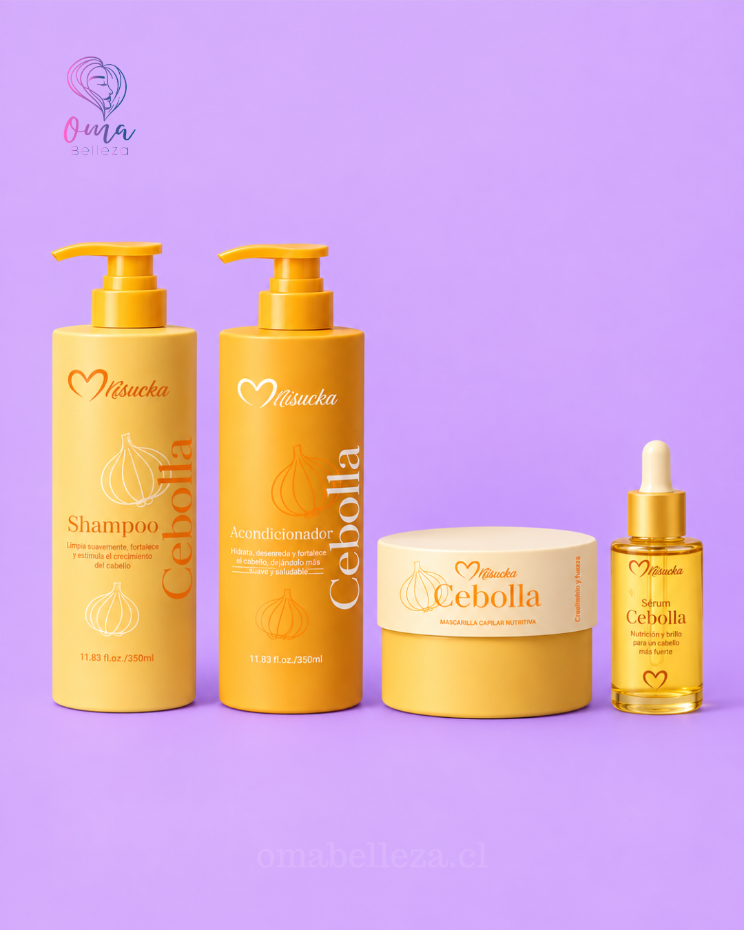 Pack Crecimiento para el cabello cebolla 4 unidades - Misucka